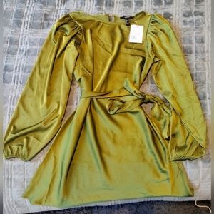 Forever 21 Chartreuse Green Dress Sz Small